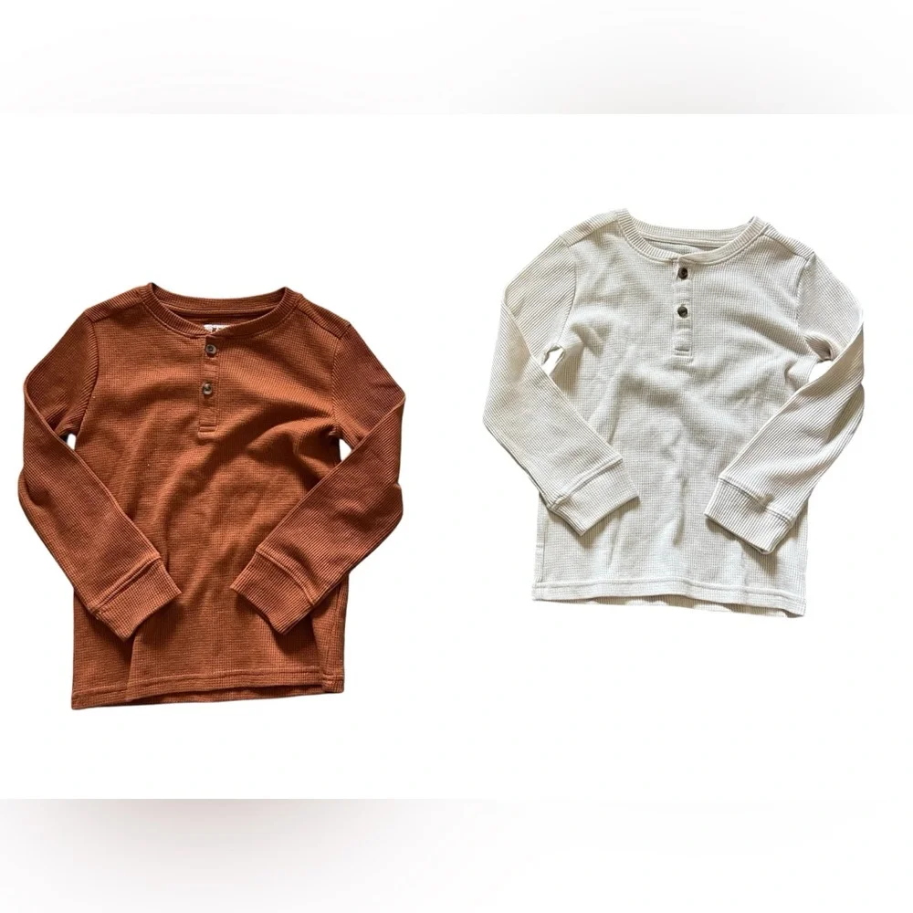 Children’s Place Boys Long Sleeve Thermal Henley Bundle | 5T